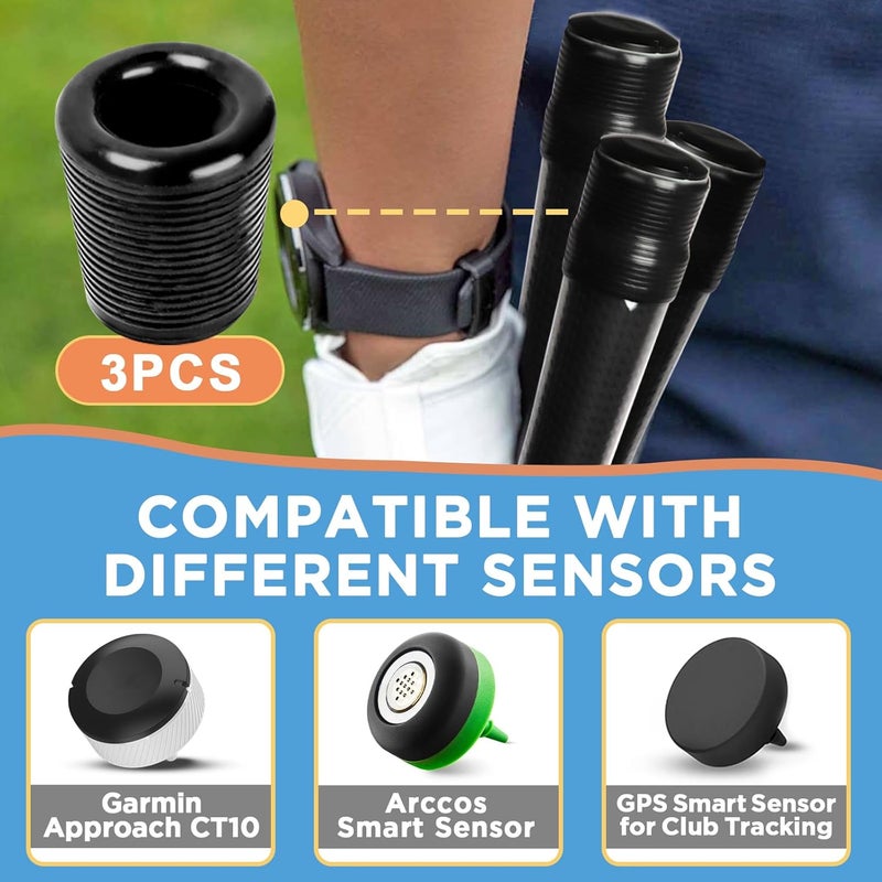 HAVANSIDY 3PCS Arccos Golf Sensor Covers - Protective Cover for Club Sensors & Larger Grips, Compatible with Garmin CT10 & Approach R10 - Image 3